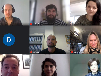 Screenshot of the videocall with participants of the meeting.